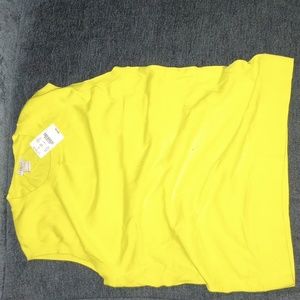 JCrew Cotton Vest Neon Yellow NWT